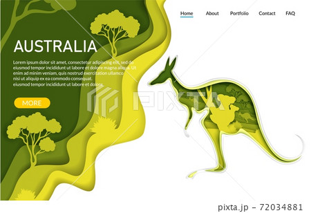 Australia vector website landing page template....のイラスト素材 [72034881] -