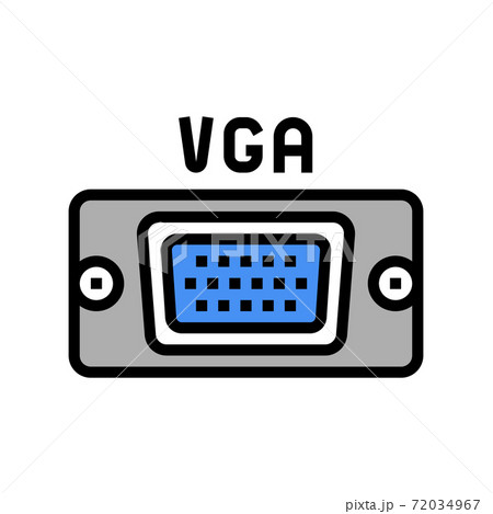 vga computer port color icon vector illustration vga computer port color icon vector illustration 72034967