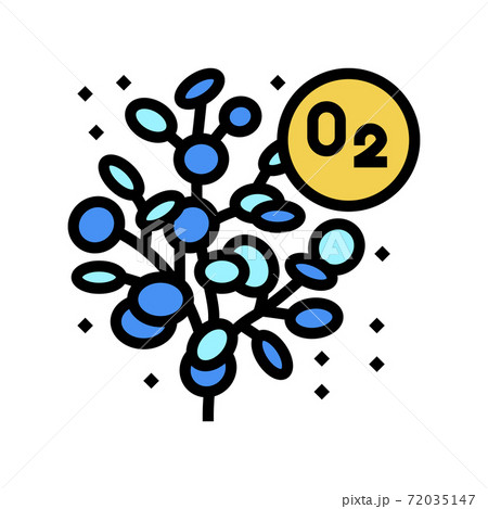 plant releasing oxygen color icon vector illustration plant releasing oxygen color icon vector illustration 72035147