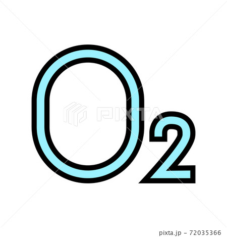 o2 oxygen color icon vector illustration 72035366