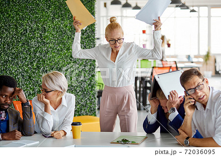 furious female director dissatisfied with work furious female director dissatisfied with work 72036095