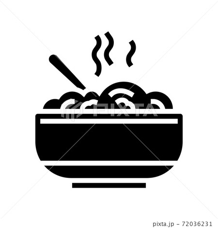 delicious boiled oatmeal glyph icon vector illustration 72036231