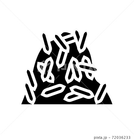 oatmeal pile glyph icon vector illustration 72036233