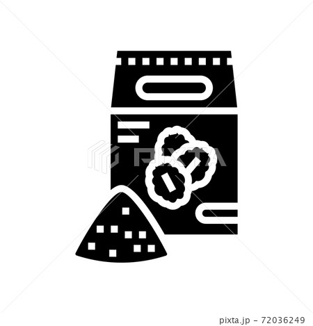 flour oat bag glyph icon vector illustration 72036249