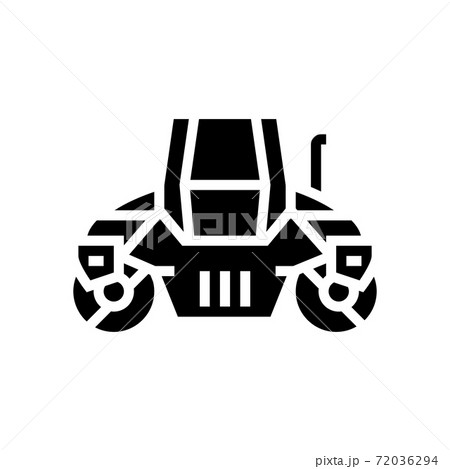 roller road construction machine glyph icon vector illustration 72036294