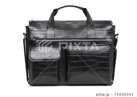 black bag for men made of genuine leather close up black bag for men made of genuine leather close up 72036342