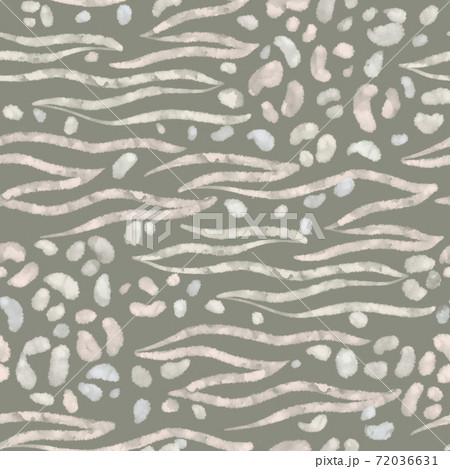 Lines, stripes and dots seamless pattern. Animal skin ornament imitation. 72036631