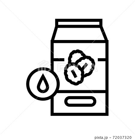 milk oat package line icon vector illustration 72037320