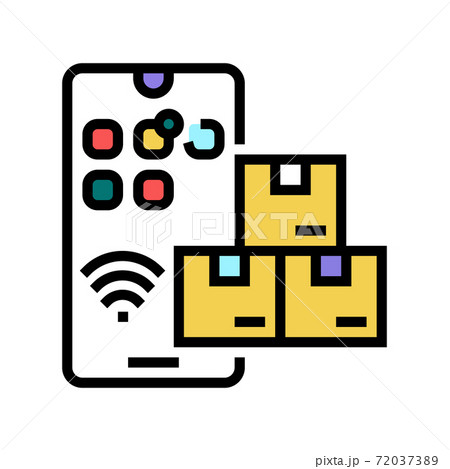 phone supply chain management color icon vector illustration phone supply chain management color icon vector illustration 72037389