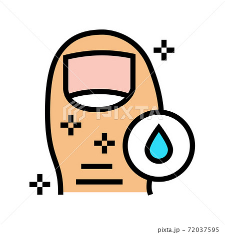 healthy clean toe nail, hygiene color icon vector illustration 72037595