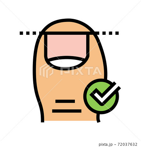 correct cut nail color icon vector illustration 72037632