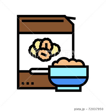 cereals oat package color icon vector illustration 72037950
