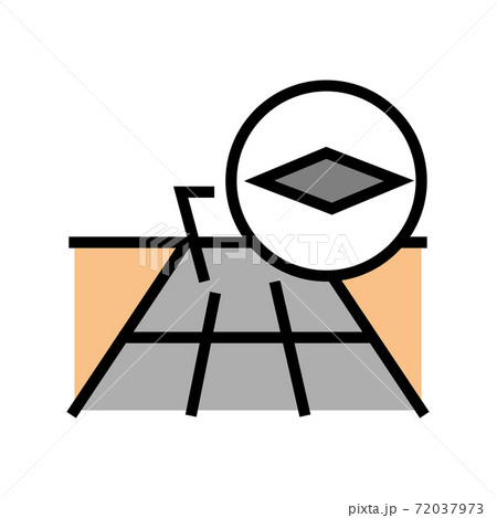 concrete slabs road color icon vector illustration 72037973