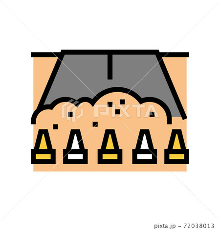 closed road for reconstruction color icon vector illustration closed road for reconstruction color icon vector illustration 72038013