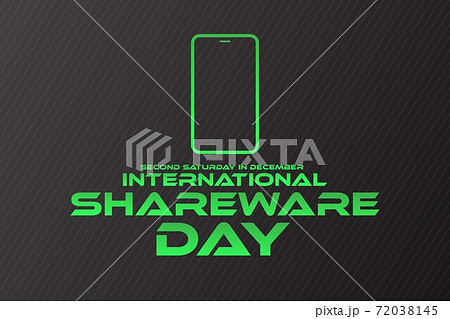 International Shareware Day. Second Saturday in December. Holiday concept. Template for background 72038145
