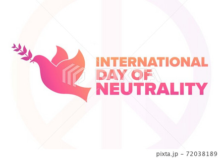 International Day of Neutrality. December 12. Holiday concept. Template for background, banner, card 72038189