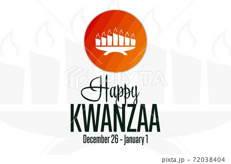 Happy Kwanzaa. December 26 until January 1. Holiday concept. Template for background, banner, card 72038404