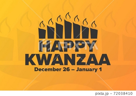 Happy Kwanzaa. December 26 until January 1. Holiday concept. Template for background, banner, card 72038410