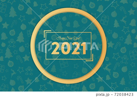 Happy New Year 2021. Holiday concept. Template for background, banner, card, poster with text 72038423