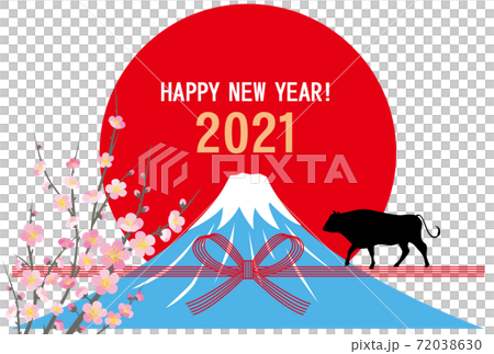 新年牛肉富士旭-插圖素材 [72038630] - PIXTA圖庫
