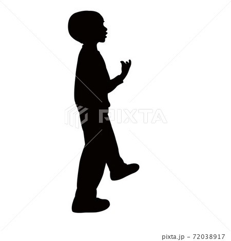 a boy body silhouette vector 72038917