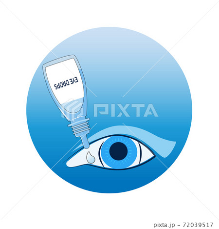 Eye drops bottle and eye icon on white background. Eye drops bottle and eye icon on white background. 72039517