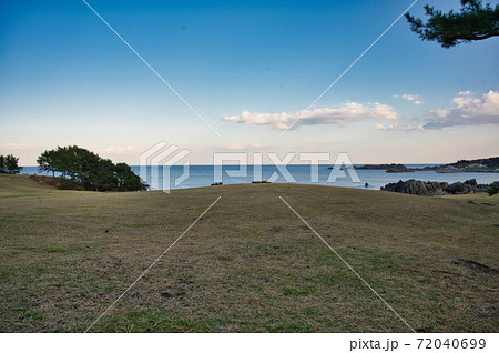 秋晴れの種差海岸 72040699