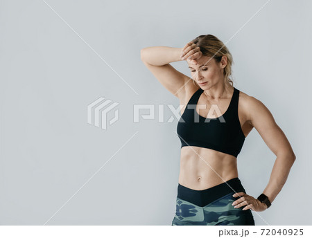 Fatigue after morning workout at home during covid-19 quarantine 72040925