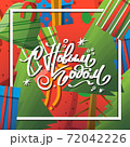 Happy New Year greeting card with lettering 72042226