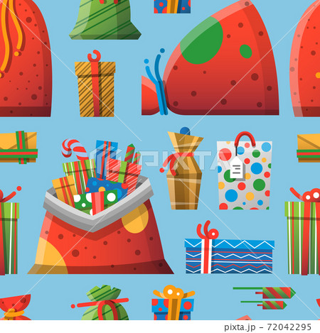 New Year Christmas elements vector pattern illustration 72042295