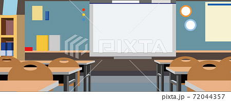 学校 スクール 塾の教室人無しのイラスト素材