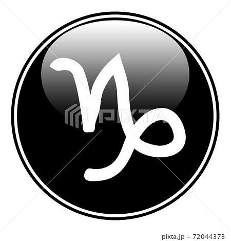 Capricorn symbol on white. 72044373