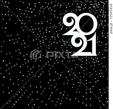 Happy New Year Lettering with burst rays. Holiday Vector Illustration. Lettering Composition And Light Rays Or Sunburst or dots 72045858