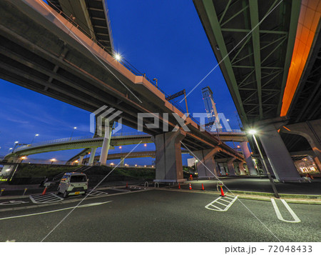 りんくうジャンクションの夜景 りんくうジャンクションの夜景 72048433