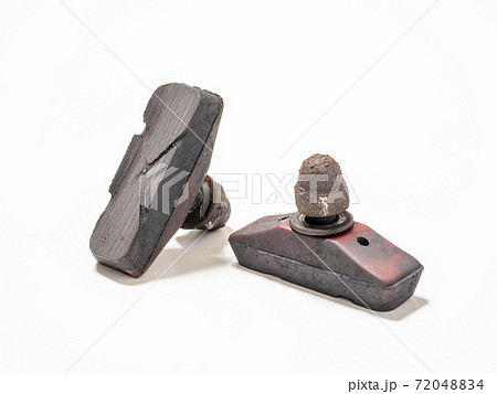 自転車の前輪ブレーキシュー・摩耗後 自転車の前輪ブレーキシュー・摩耗後 72048834