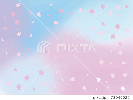 桜の散るゆめかわな背景のイラスト素材