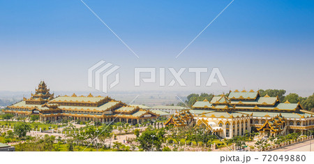 Yangon, Myanmar - April 24, 2019. Old terminal of Yangon Airport (RGN). The airport is the primary and busiest international airport of Myanmar. 72049880