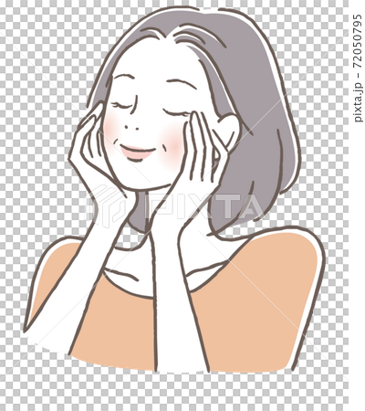 將手放在臉頰上並舒適地閉上眼睛的女高管 將手放在臉頰上並舒適地閉上眼睛的女高管 72050795