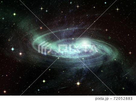 galaxy in a free space. 3D rendering 72052883