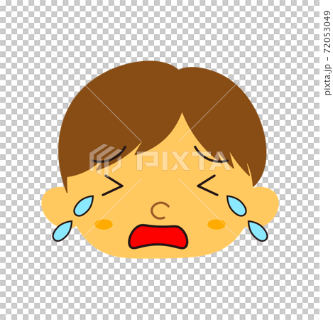 男の子 表情 泣き顔 2のイラスト素材
