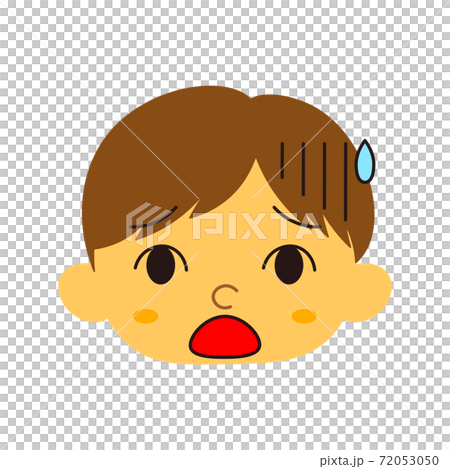Boy's facial expression pale 72053050