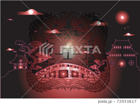 Chinese New Year greeting card of year vector background Chinese New Year greeting card of year vector background 72053617