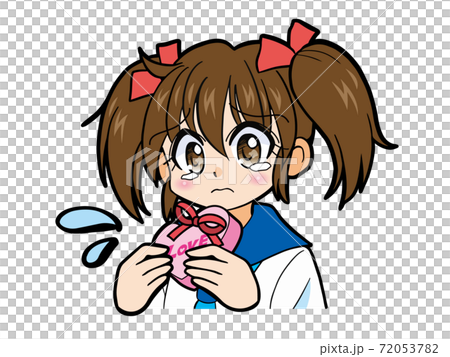 A girl in a sailor suit who didn't receive Valentine's chocolate 72053782