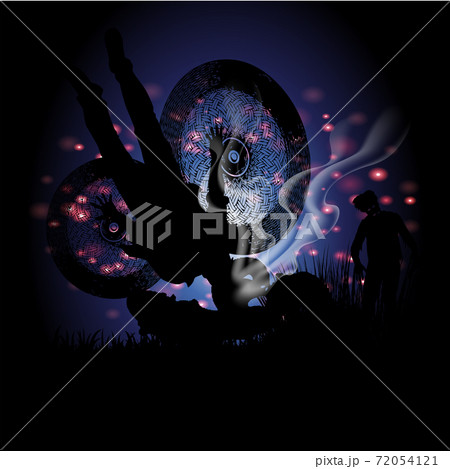 Creative design for Happy Halloween background vector.illustration 72054121