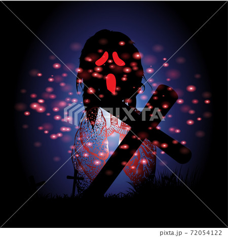 Creative design for Happy Halloween background vector.illustration 72054122