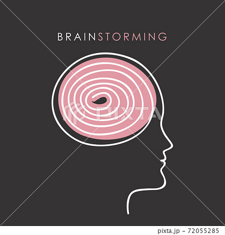 abstract male head brain strorming concept abstract male head brain strorming concept 72055285