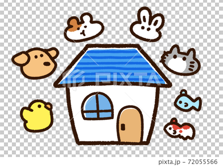 かわいい家とペット達 かわいい家とペット達 72055566
