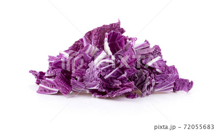 slice purple chinese cabbage isolated on white background 72055683