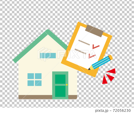 住宅のベクターイラスト 家 住宅保険 住宅のベクターイラスト 家 住宅保険 72056230