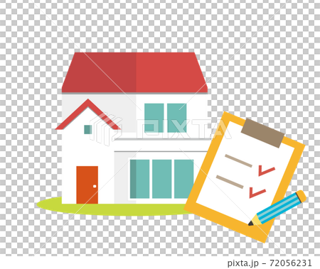 住宅のベクターイラスト 家 住宅保険 住宅のベクターイラスト 家 住宅保険 72056231